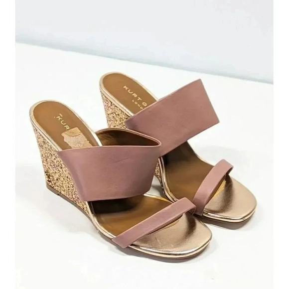 Kurt Geiger London Women's Charing Wedge Sandals Pale Pink Size 39.5 (MSRP $185) - Picture 2 of 10